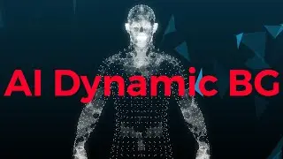 Futuristic Humanoid Transforms into Plexus Facets | Dynamic Background