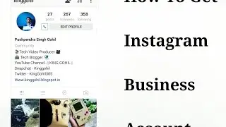 Convert Your Instagram Profile into Business Account.