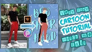Very Easy Cartoon Edit Tutorial! Using Adobe Draw and Picsart! || BOOK COVER TUTORIAL