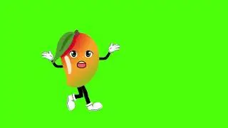 Mango talking and walking Animation (green screen)