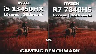INTEL i5 13450HX vs RYZEN 7 7840HS GAMING BENCHMARK TEST | Tested in 10 Games | RTX 3050 |