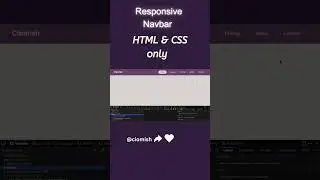 Watch till the end - Responsive navbar using HTML and CSS only #html #programming #webdevelopment