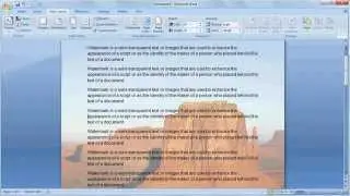 How to create a watermark in word | Picture watermark