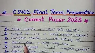 CS402 current paper || final term preparation||
