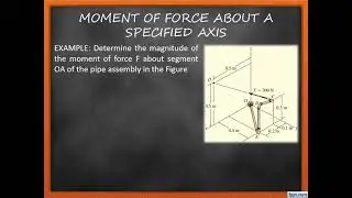 10.  Moment of Force About Specified Axis (Vector Formulation)