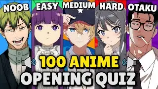 🎧 100 ANIME OPENINGS QUIZ【NOOB ➝ OTAKU】 How Far Can You Go? 🔥🤯