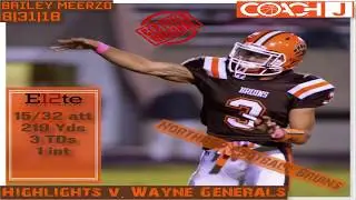 Bailey Meerzo Highlights v Wayne Generals 8312018