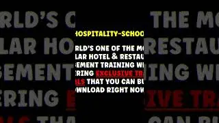 Download Hotel Restaurant Management Training Videos PowerPoints, SOP, Training Manuals and more
