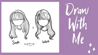 How to draw hair tutorial - Simple &  Easy