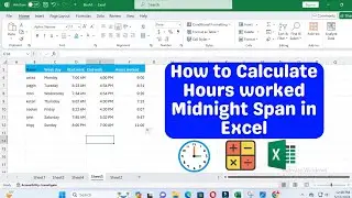 how to calculate hours worked midnight span | excel calculate hours between two times after midnight