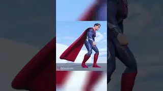 Superman Landing Animation 