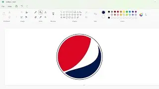 How to draw the Pepsi logo using MS Paint | How to draw on your computer