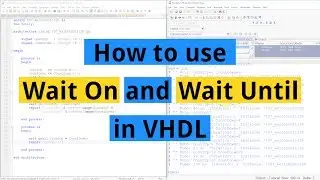 How to use Wait On and Wait Until in VHDL