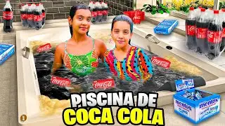 WE MADE A COCA COLA POOL AND THREW CANDY IN IT *LOOK WHAT HAPPENED!!!