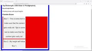 Html CSS Tutorial: 358 Alternative Float Property Example of the use case 2 - Html CSS JavaSCript