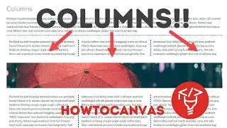 How to Create 🔥 Columns 🔥 in Canvas  🔥