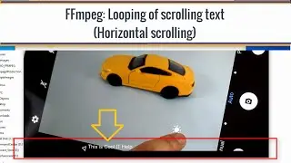 Looping of Scrolling text (horizontal scrolling) | FFmpeg Tutorial