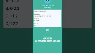 Guess The Answer! #16 #javascript #react #program #code #test #logic #output #guess #quiz #interview