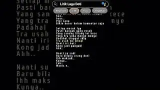 Lirik Lagu Doti#liriklagu  #karaoke