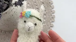 Весенний веночек крючком для альпаки/Crochet spring wreath for alpaca..