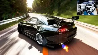 Toyota Supra Uphill Touge Drifting l Assetto Corsa ( Thrustmaster - Steering Wheel Gameplay)