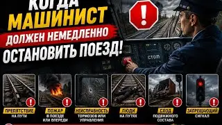 Когда машинист должен НЕМЕДЛЕННО остановить поезд! Вагонник. Железная дорога.