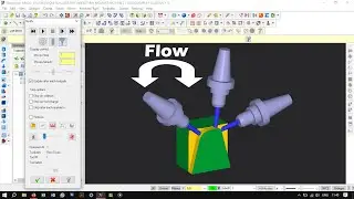 MasterCam X5 || Multiaxis Mill example || Multiaxis Flow Mill