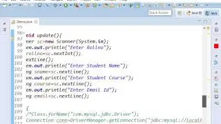 java Database connectivity using eclipse 2