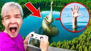 THE DRONE CAUGHT THE HAND OF A SEA MONSTER IN REAL LIFE!!