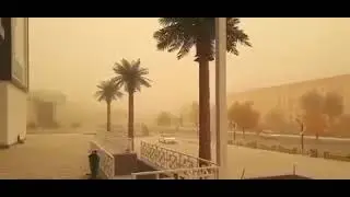 Айни дамда Гулистонда қум бўрони кузатилмоқда