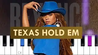 Beyonce - TEXAS HOLD 'EM (Piano Tutorial)