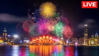 LIVE: Hong Kong Fireworks Show | New Year 2025