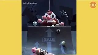 3D Animation LOOP 1 👀 Reverse Video Magic! 🎃 #oddlens #reversevideomagic #3dloop