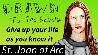 Drawn to the Saints - Saint Joan of Arc (copic marker illustration)