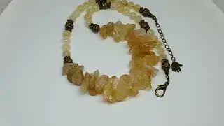 Колье из диких камней цитрина.