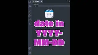 🗓️ Get current date in YYYY-MM-DD format  
