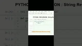 Python RECURSION Reverse String 