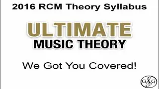 2016 RCM Theory Syllabus - Ultimate Music Theory Supplemental Workbooks