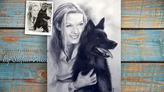 Portrait gemalt nach Foto| Frau Gesicht zeichnen