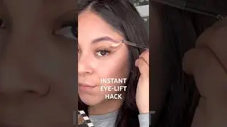 Instant Eye-lift HACK! ✨| #makeup #makeuptutorial #makeuphacks #eyelift #easymakeup #makeuptips