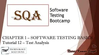 Software Testing Bootcamp | Test Analysis | Test Conditions | Software Testing Tutorials