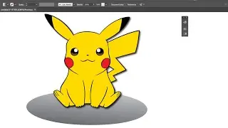 how to create digital art in illustrator with images tracing?? #pikachu #adobeillustrator