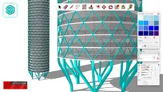 SketchUp for Architects : How to model Floating Tower in SketchUp 3d ?