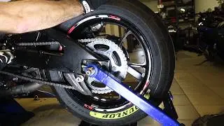 Bad motorcycle chain on dyno