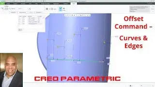 Creo Parametric - Offset Command - Curves and Model Edges [Demo]
