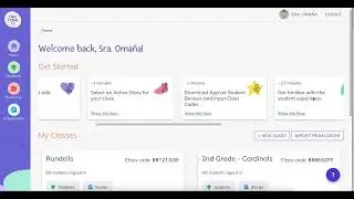 "Get Started" section of the FabuLingua Teacher Dashboard (instructions for setting up)