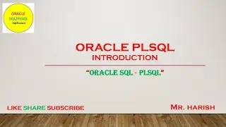 Oracle PLSQL Introduction
