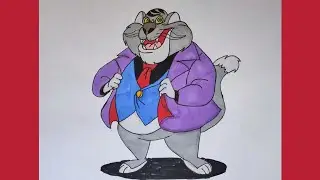 Как нарисовать кота Толстопуза из Чип и Дейл