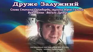 Василь ДУНЕЦЬ, "ДРУЖЕ ЗАЛУЖНИЙ". (Це ще одне відео на Кавер пісні, присвяченій УПА - "ДРУЖЕ КОВАЛЮ).