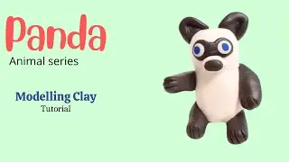 Panda - How to make with Clay , Tutorial #forkids #panda #vuqart #clayart